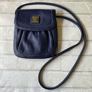 Tignanello Navy Blue Genuine Leather Crossbody/Shoulder Bag